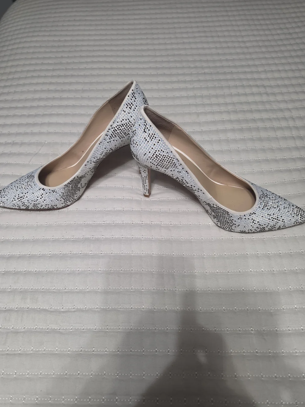 ANTONIO MELANI Powder Blue Crystal Pointed-Toe Pumps